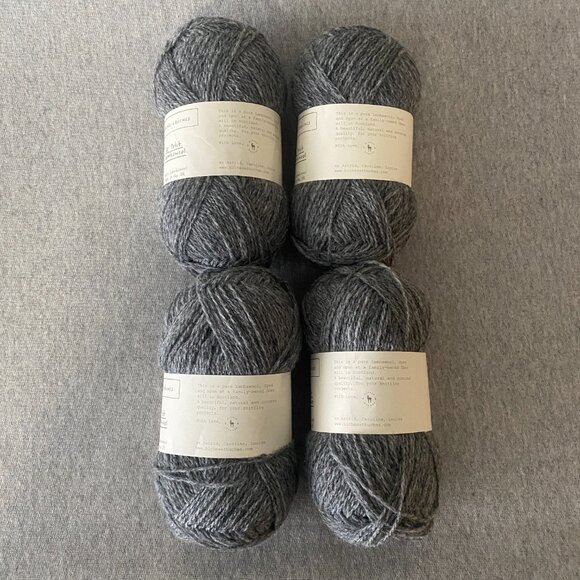 NWT Biches & Buches Le Petit Lambswool Colour Medium Grey Lot of 4 - Picture 2 of 7